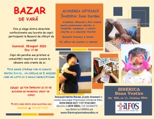 Read more about the article Bazar caritabil în parteneriat cu AFOS